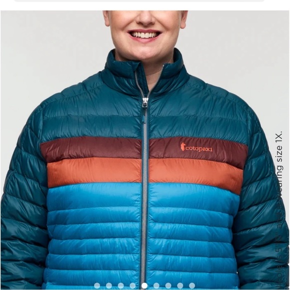 Cotopaxi Women’s XL Fuego Down Jacket Puffer Puff Blue Green NWT Abyss Lake - Picture 10 of 15
